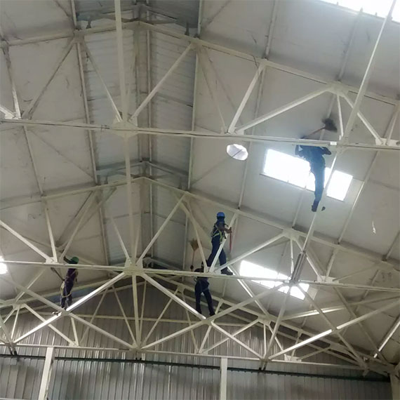 Industrial Factory Roof Truss Cobweb Cleaning Chennai